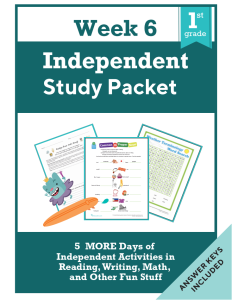 independent-study-packet-1st-grade-week-6